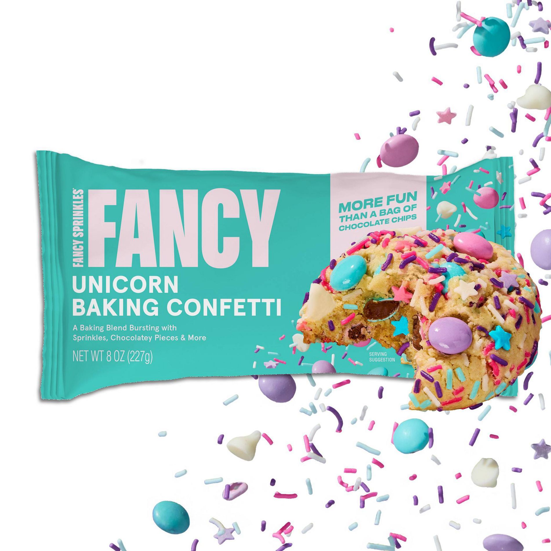 Fancy Sprinkles Unicorn Baking Confetti with Sprinkles and Chocolate Chips - 8oz