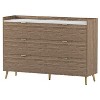 NicBex Elegant Double Dresser,Wide Dressers with Metal Pulls,Chest of 6 Drawers for Bedroom,Living Room,Dining Room,Hallway - 3 of 4