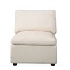 Dexmalle Beige Chenille Modern Upholstered Middle Module for Modular Sectional - 4 of 4