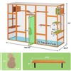 COZIWOW Outdoor Cat Enclosure, Catio Pet Safe House, 104" Extra Large Indoor Window Box with 7 Platforms, Resting Houses, and Walk-In Door, Orange - 2 of 4