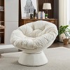 Oversized Swivel Accent Chair,360° Swivel Barrel Chair, Multicoloured Papasan Chair for Living Room-Cuddlewood - 3 of 4