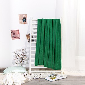Bamboo Cable Knit Blanket, Soft and Breathable Touch Bed Blanket - NTBAY - 1 of 4