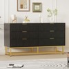 6 Drawer Dresser for Bedroom, Modern Chests of Drawers with Golden Metal Legs and Handles, Large Closet Dresser for Entryway, Living Room - 4 of 4