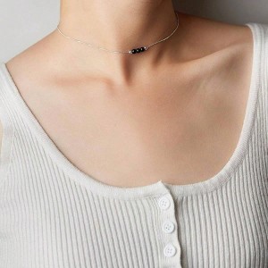 Dainty Crystal Choker with 3 Birthstone Beads,Gift for Women Fashionable, Exquisite and High-end - 1 of 4