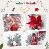 6ft Pre-Lit Christmas Garland with  Berries,  Warm  Lights, Battery Operated with Timer, Waterproof for Indoor & Outdoor Decor,Red and White - 4 of 4
