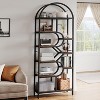 81.7" Arched 6-Tier Bookcase, Geometric Metal Shelf, Modern Open Storage for Bedroom, Living Room, Home Office - 3 of 4