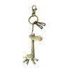 Unique Bargains Metal Giraffe Shape Pendant Gift Keychain Bronze Tone - 3 of 4