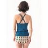 Lime Ricki Women's Indigo Double Cinch Tankini Top - 3 of 4