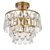 Elegant Lighting Mila 12 inch flush mount in brass - 3 of 4