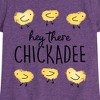 Girls' - Instant Message - Hey There Chickadee Fitted Short Sleeve Graphic T-Shirt - 2 of 4