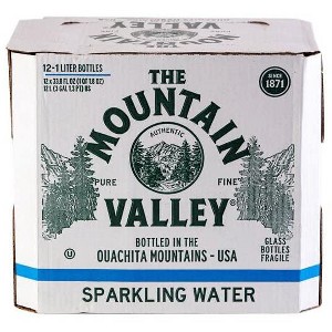The Mountain Valley 1 Liter Sparkling Water In Glass Bottle 1 Liter (Pack of 12) Original 33.81 Fl Oz (Pack of 12) - 1 of 1