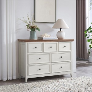 7 Drawer Dresser For Bedroom, Modern Chest of Drawers with Metal Handles, Wooden Dresser Organizer Storage Cabinet For Living Room Hallway Entryway - 1 of 4
