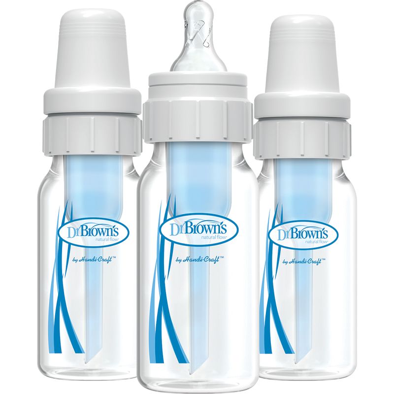 Dr. Brown&#39;s Natural Flow Anti-Colic Baby Bottle - Blue - 4oz/3pk, 1 of 11