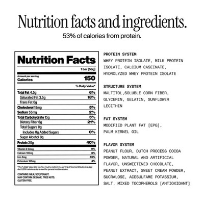 David Protein Bronze Peanut Butter Chocolate Crunch Protein Bars - 28g Protein