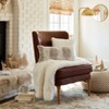 Oblong Faux Fur Throw Pillow Neutral - Threshold™: Rectangular Decorative Cushion for Indoor Use - image 3 of 3