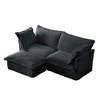 83.4" Corduroy Slipcovered L-Shaped Modular Sectional Sofa with French Edges & Removable Covers - 4 of 4