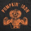 Mens Pumpkin Iron Tshirt Funny Halloween Workout Fitness Jack-O-Lantern Graphic Tee - Crazy Dog Men's T Shirt - 2 of 4