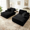 Myinda 2-Piece Oversized Boneless Compression Sofa Couch, Corduroy  Loveseat, No Assembly Required - 2 of 4