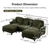 Modular U-Shaped Sectional Sofa with Flared Arms & Movable Ottomans - 2 of 4