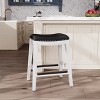 NicBex Dining Chairs Upholstered Chair Backless Saddle Leather Seat Counter Stools for Kitchen, Bedroom - 3 of 4