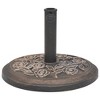 VidaXL Parasol Base Resin Round Bronze 19.8 lbs - 2 of 4