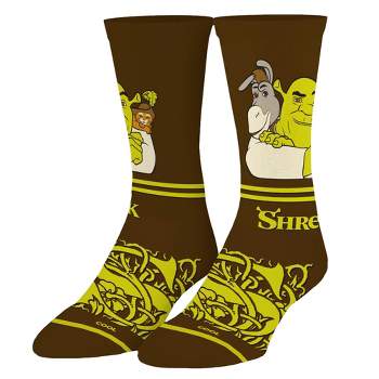 Cool Socks, Shrek & Donkey, Funny Novelty Socks, Large