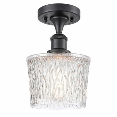Niagra - 1 Light Semi-Flush Mount In Industrial Style-11 Inches Tall and 6.5 Inches Wide