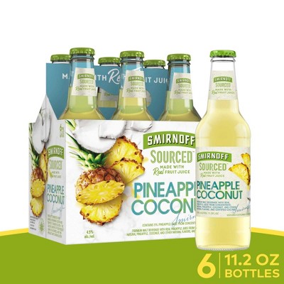 Smirnoff Sourced Pineapple Coconut - 6pk/11.2 fl oz Bottles