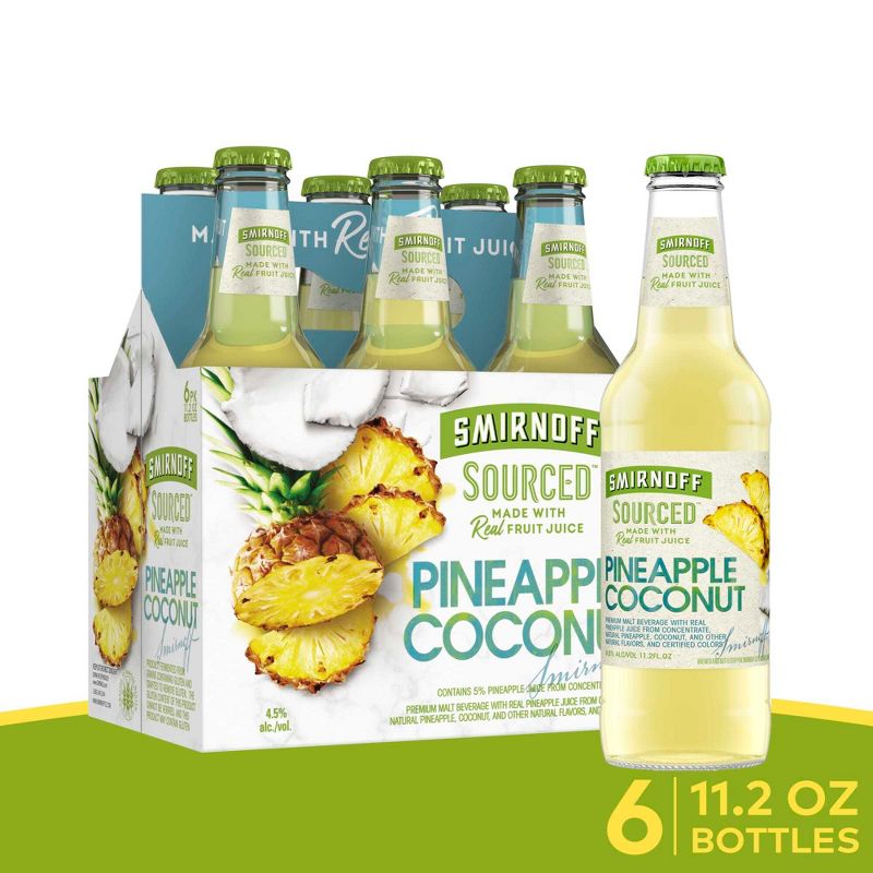 Smirnoff Sourced Pineapple Coconut - 6pk/11.2 fl oz Bottles, 1 of 10