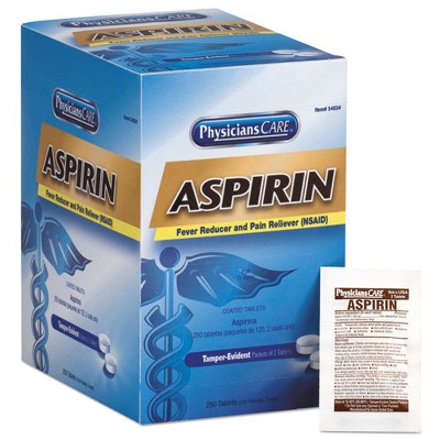 PhysiciansCare Aspirin Tablets, 250/Box