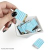 Big Dot of Happiness Blue Stripes - Mini Candy Bar Wrapper Stickers - Simple Party Small Favors - 40 Count - 2 of 4