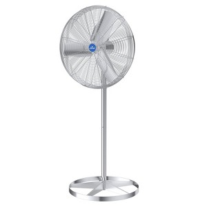 iLIVING 30-Inch Pedestal Washdown Fan, 9600 CFM, 1/3 HP, Single Phase 115V or 230V, Floor Fan, Silver - 1 of 4