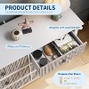 Acekool 6-Drawer Fluted Dresser, Waveform Chest with Metal Handles, Modern Storage Cabinet for Bedroom, Living Room, Anti-Tip Kit - 4 of 4