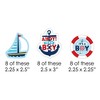 Big Dot of Happiness Ahoy It's a Boy - DIY Shaped Nautical Baby Shower Cut-Outs - 24 Count - 2 of 4