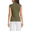 Lands' End Women's Cap Sleeve Drapey Rib Fitted Funnel Neck Tank - 2 of 3