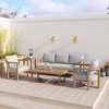Coffee Table Brown, 16.7" H, Faux Wood Aluminum, Modern Living Table By Zuo Modern - 3 of 4