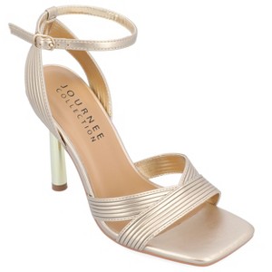 Journee Collection Womens Annett Mid Heel Open Toe Pumps - 1 of 4