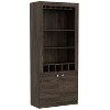 Depot E-Shop Bar Double Door Cabinet, Five Built-in Wine Rack, Three Shelves - 2 of 4