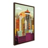 23" x 33" Sylvie Seattle Skyline Framed Canvas Wall Art by Amber Leaders Brown - Kate and Laurel - 2 of 4