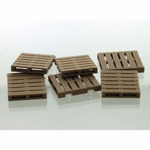 3D to Scale 1/50 Set of 6 3D Printed Brown Plastic Freight Pallets 50-242-WD - 1 of 1