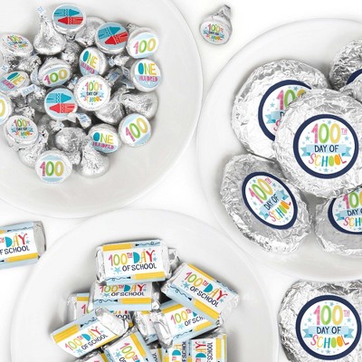 Big Dot of Happiness Happy 100th Day of School - 100 Days Party Candy Favor Sticker Kit - 304 Pieces