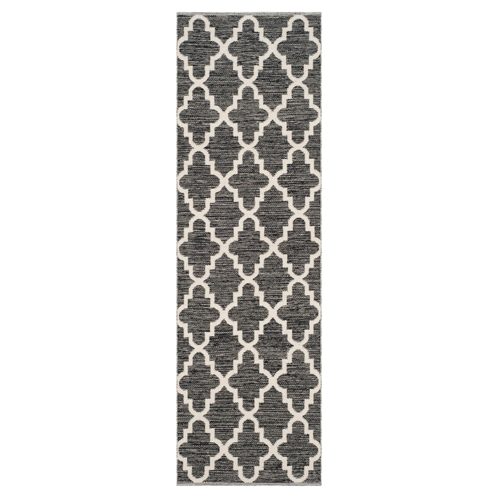 Montauk Rug - Black/Ivory - (2'3inx11') - Safavieh