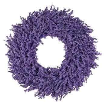 Northlight Purple Lavender Artificial Floral Spring  Wreath, 28-Inch, Unlit