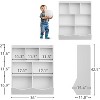 3 Tier Kids Bookshelf Toy Storage Cabinet Organizer Wood Children's Toy Shelf Book Rack Bookshelf Toddler Book - 4 of 4