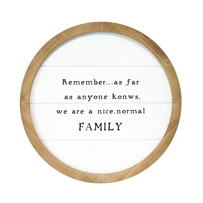 VIP Wood 20 in. White Family Round Sign
