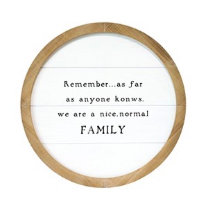 VIP Wood 20 in. White Family Round Sign - 1 of 2