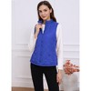 Allegra K Women's Stand Collar Lightweight Gilet Quilted Zip Vest - 2 of 4