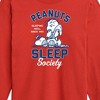 Boys' - Peanuts - Peanuts Sleep Society Long Sleeve Graphic T-Shirt - 2 of 4