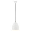 Livex Lighting Arlington 1 - Light Pendant in  White/Brushed Nickel - 3 of 4