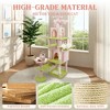 Okak Multi-Level Faux Fur Cute Cat Tree Tower for Indoor,Cat Condo with Soft Cushions & Flower Cushion & Scratching Posts - 3 of 4